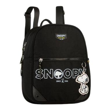 Imagem de Mochila Snoopy em Tactel Casual Feminina com Chaveiro SP2846 Semax-Unissex