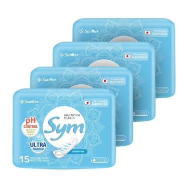 Imagem de Absorvente Sym Protetor Diário sem Perfume Embalagem com 60 Unidades