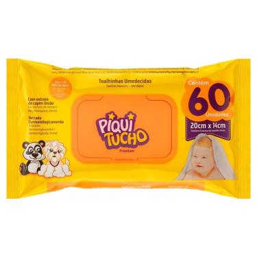 Imagem de Toalhas Umedecidas Piquitucho Premium - Pacote com 60 Toalhas