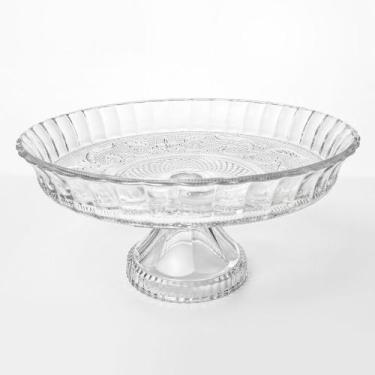 Imagem de Centro de Mesa Fruteira Boleira em Vidro Transparente Royal 30cm - Cla