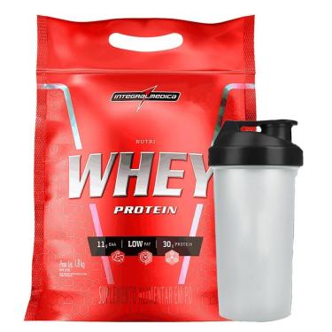 Imagem de Whey protein Nutri Isolado Concentrado Cookie 1,8Kg Refil + Coqueteleira - Integralmedi...