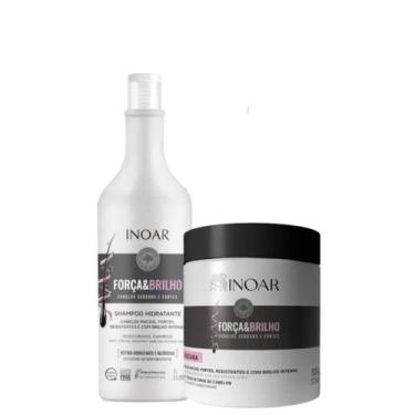 Imagem de Kit Inoar Força e Brilho Shampoo 1 litro + Máscara 500g - Bio Extratus