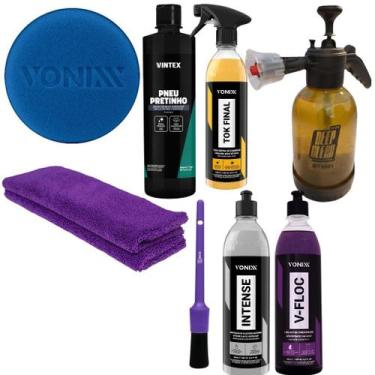Imagem de Kit Lavagem Automotiva Vonixx V-Floc Cera Intense Pretinho 500ml Snow,