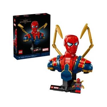 Imagem de BUSTO DO HOMEM-ARANHA DE FERRO LEGO MARVEL COM MINIFIGURA 379 PEÇAS 76326