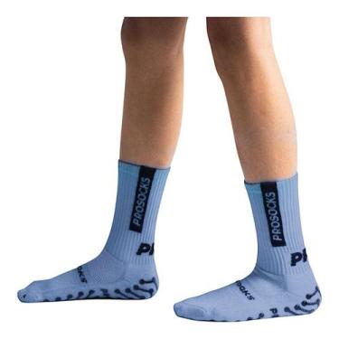 Imagem de Meia ProSocks UltraGrip Antiderrapante Cano Alto Infantil, Azul claro