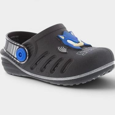 Imagem de Babuche Infantil Sonic Speed Masculino - Preto - 30 - Grendene Kids, 3