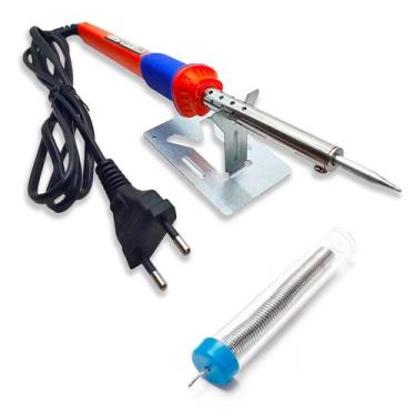 Imagem de Kit Ferro De Solda 40w 127v 400c + Estanho 15g 1.0mm - Mxt, 110V