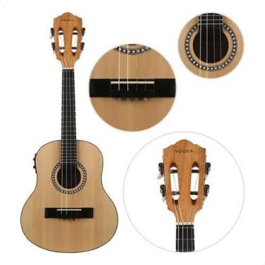 Imagem de Cavaquinho Eletroacústico Vogga Vcc630 Natural Fosco Som Encorpado Sam