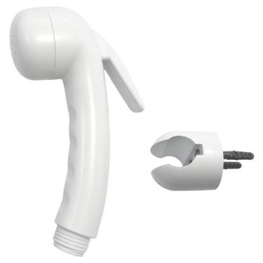 Imagem de Duchinha Gatilho para Ducha Higiênica Branco Com Suporte 1/2" - 230093