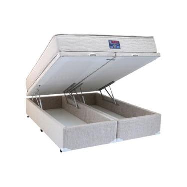 Imagem de Cama Box Baú com Colchão Queen Size Flex Tenerife - 158x198 - Simmons