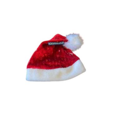 Imagem de Gorro de Papai Noel Luxo Vermelho para cachorro e gato - Malloo Moda P