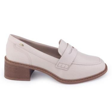 Imagem de Sapato Feminino Dakota G9761 loafer salto bloco, Creme, 37