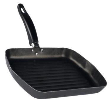 Imagem de Frigideira Bifeteira Grill Antiaderente 28Cm Grafite Nacional - Alumín