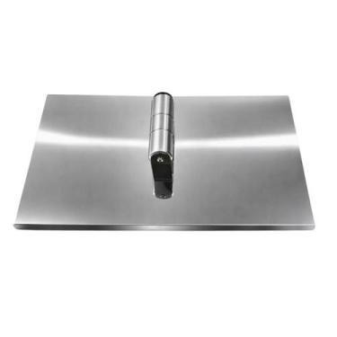 Imagem de Tampa De Inox 40x25cm Para Fogão a Lenha Cabo Madeira - LAURINDOS CHUR