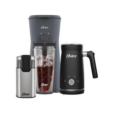 Imagem de Kit Completo Café Gelado Cafeteira Espumador Moedor Elétrico Oster 220V