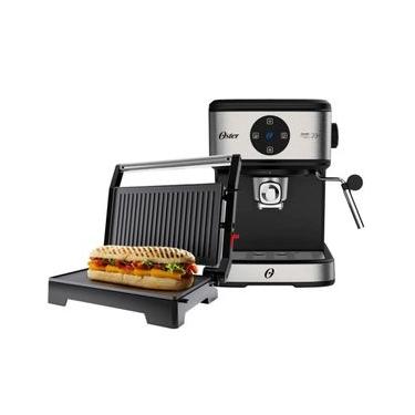 Imagem de Kit Cafeteira Espresso Digital OCAF900A 20 Bar 1,6L 110V com Mini Grill Elétrico OGRL230 Oster