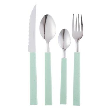 Imagem de Jogo de talheres Jardim Inox Cabo plastico verde 25 pecas -Dynasty, 3 