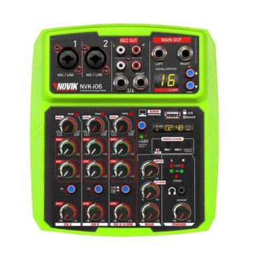 Imagem de Mesa de Som 6 Canais com Interface USB Novik NVK I06 BT - Novik Neo, V