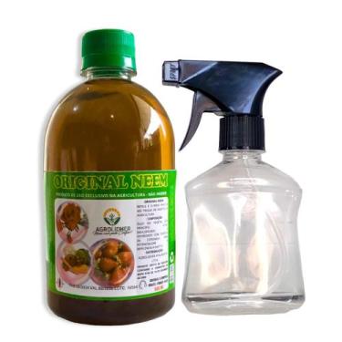 Imagem de Óleo De Neem Concentrado 500ml + Spray - Rende 150Lts - AGROLIDHER