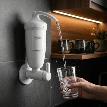 Imagem de Filtro Purificador Compacto Casa Parede Registro Refil Água Branco Par