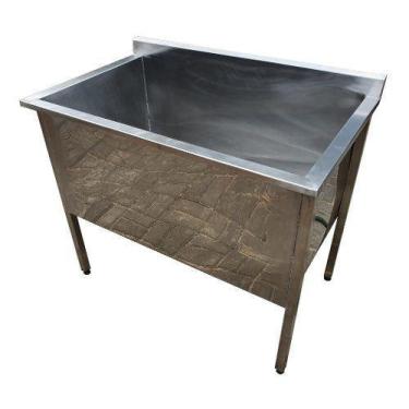 Imagem de Tanque Industrial Inox 60x60x60 cm Loja da Cozinha - Nortinox