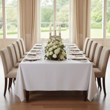 Imagem de Toalha De Mesa Retangular 12 Lugares Oxford 350x140cm - Confort Linens