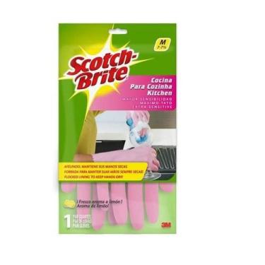 Imagem de Luva para Cozinha SCOTCH-BRITE TAM M Rosa 3M