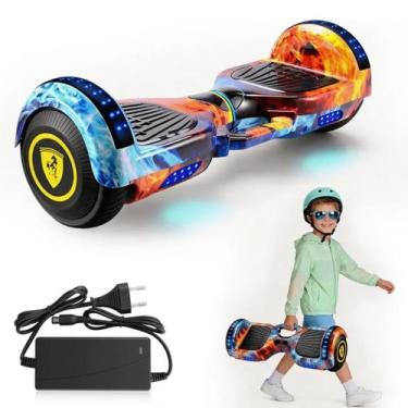 Imagem de Overboard Azul E Amarelo Fogo Skate Eletrico Economico E Divertido - G