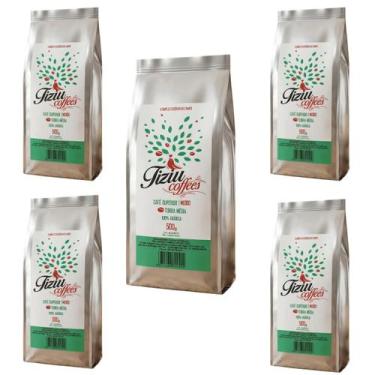 Imagem de Kit 5 Café Moído Tiziu Coffee Torra Média 100% Arábica 5 - Tiziu Coffe