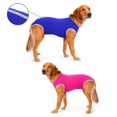 Imagem de Roupa pos cirurgica com ziper para macho e para femea - Para Pets, 8