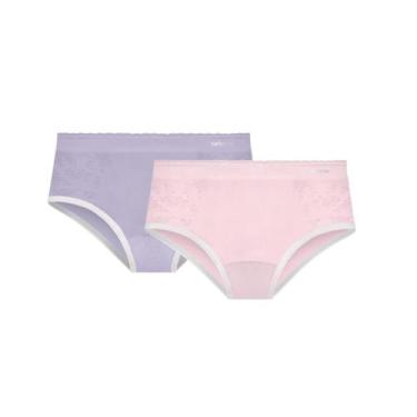 Imagem de Kit Selene 2 Calcinhas Infantil 20670 Lilas/Rosa, EG, Lilás, Rosa