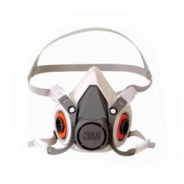 Imagem de Respirador Semifacial 3M 6300 Proteção Gases Vapores Partículas Elastômero TPE Preto g