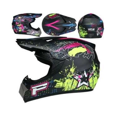 Imagem de Capacete De Moto Off-road Para Crianças, Capacete De Segurança Para Mo