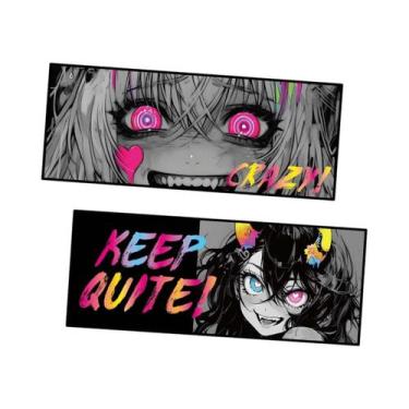 Imagem de Adesivos Refletivos De Menina Anime Cyberpunk Para Motocicletas, Decal