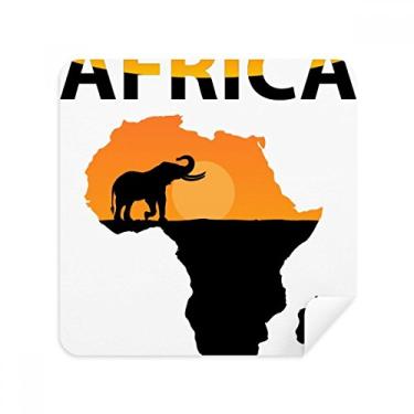 Imagem de Mapa da África, Savanna Elephant Wildlife, óculos, tecido de camurça, 2 unidades