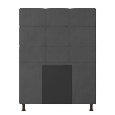 Imagem de Cabeceira Cama Box Solteiro 90cm Suede Grafite
