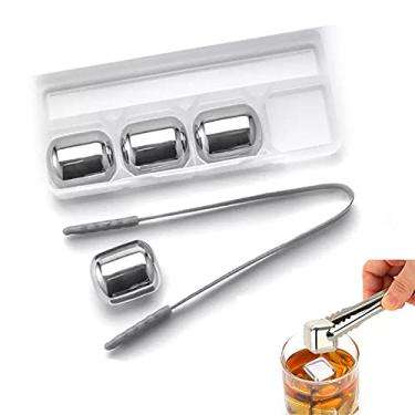 Imagem de HIOD Ice Cube 304 Aço Inoxidável Lavável Uso Longo Prazo Máquina de Gelo para Rolhas de Vinho Suco de Frutas Várias Formas, A