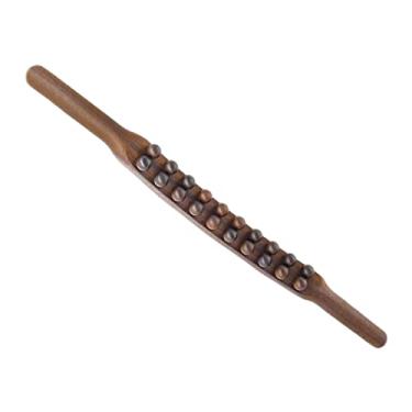 Imagem de Vara de raspagem de madeira guasha ferramentas de massagem modelador de corpo acupuntura massageador madeira guasha ferramenta 20 grânulos relaxamento, carbonização