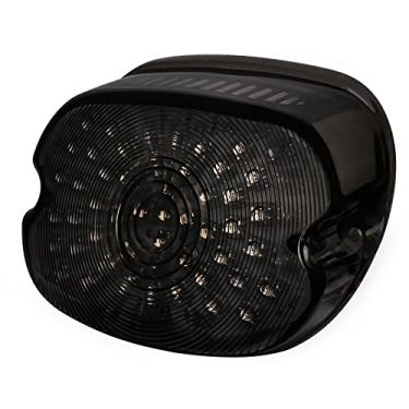 Imagem de MOVOTOR Luz traseira de LED LED de sinal de mudança de freio luz traseira de baixo perfil defumado lanterna traseira compatível com Harley Davidson Dyna Sportster 883 1200 Road King