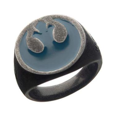 Imagem de Star Wars Jewelry Anel masculino Episódio 9, Rise Of Skywalker de aço inoxidável, verde, laranja, tamanho único
