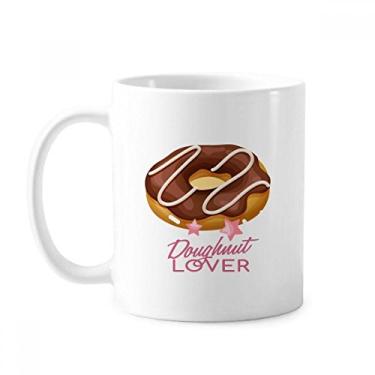 Imagem de Caneca de sobremesa ocidental com rosquinha de chocolate cerâmica xícara de porcelana de café louça