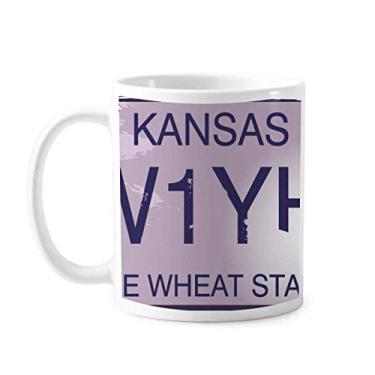 Imagem de Caneca de cerâmica cerâmica com ilustração de licença de carro americana americana caneca de cerâmica xícara de porcelana de café
