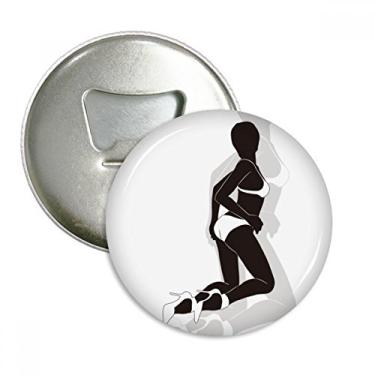 Imagem de Emblema multifuncional de ímã de geladeira com contorno de biquíni Hot Woman