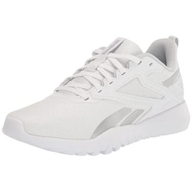 Imagem de Reebok Flexagon Energy Tr 4.0 Cross Trainer Tênis feminino, Branco/cinza puro/prata metálico, 10