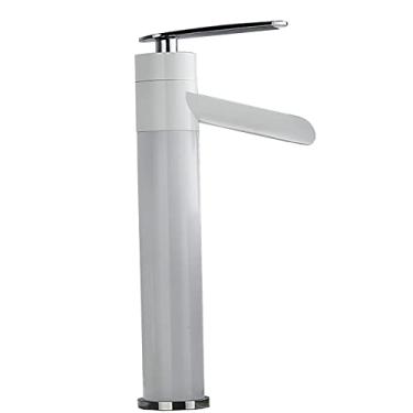 Imagem de Torneiras de banheiro para pia 1 furo torneira preta banheiro cachoeira torneiras de banheiro para pia 1 furo torneiras de banheiro para pia 1 furo torneira de vaidade torneira de cachoeira para jardim, antigo A (cor: branco B)