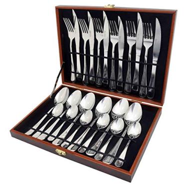 Imagem de Faqueiro Inox Talheres 24 Peças Com Maleta Casita
