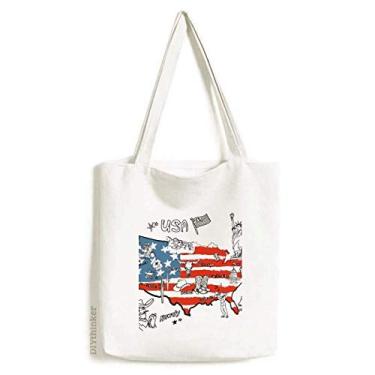 Imagem de Mapa dos Estados Unidos, Ilustração, Palavra, Bolsa de compras, Bolsa de lona, bolsa casual