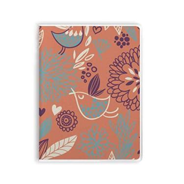 Imagem de Caderno de tinta para plantas Orange Line com flores e capa macia Diário