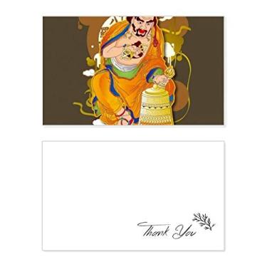 Imagem de Alfândega dezoito arhats padrão cartão de agradecimento aniversário papel comemoração casamento agradecimento