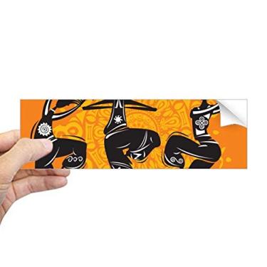 Imagem de DIYthinker Dance People Totems Mexicana Flauta Retangular Bumper Adesivo Notebook Janela Decalque
